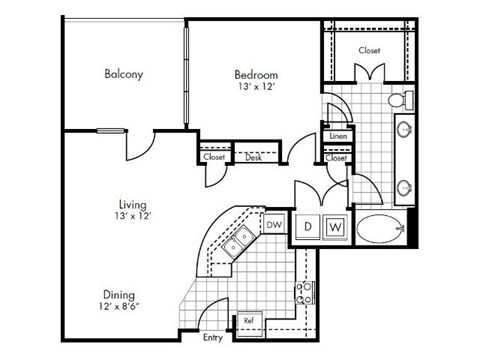 Griffin Floor Plan at Vue Greenville, Texas, 75206